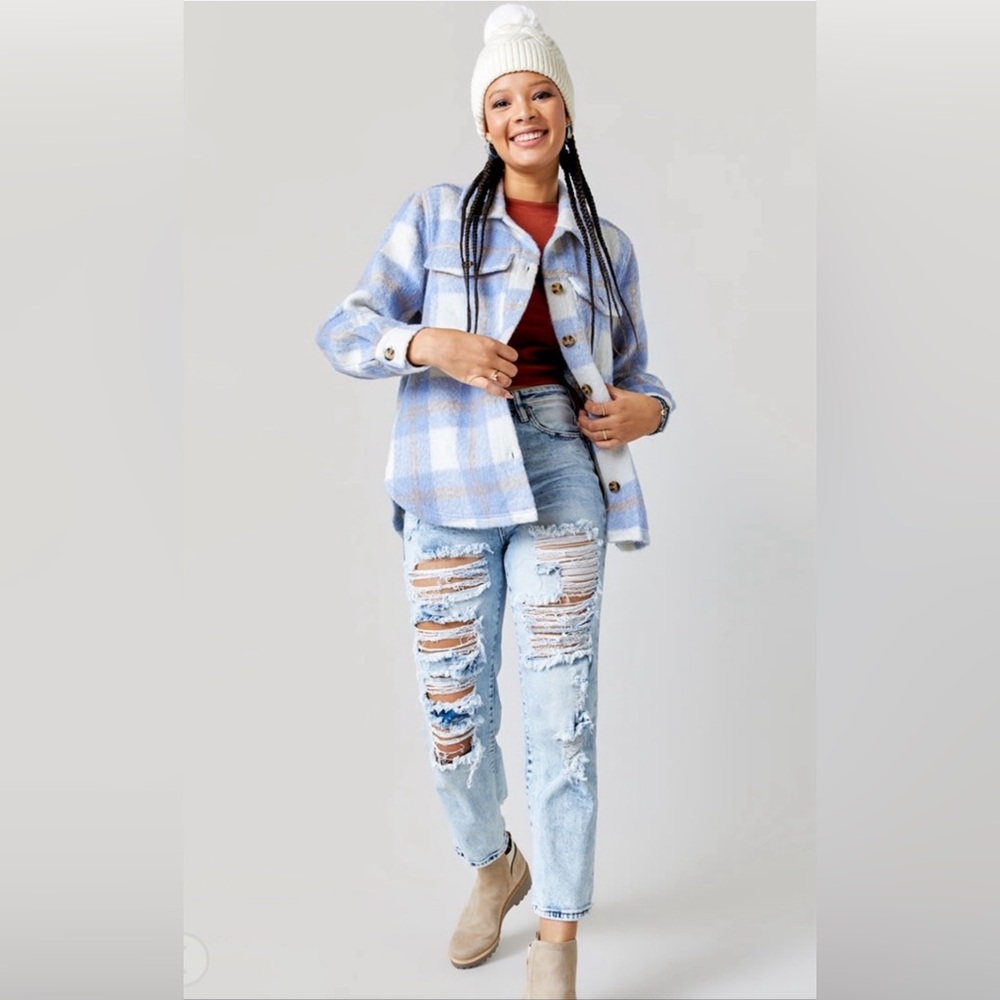 🍁NEW Fall🍁 Belle Plaid Button Down Shacket